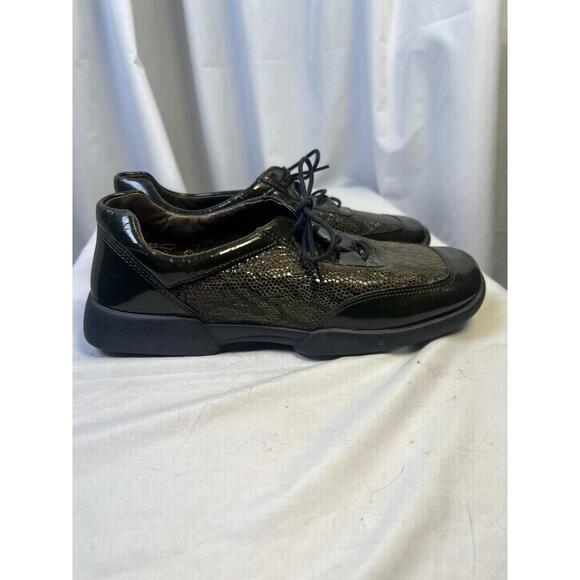 Shoes - Rohde Women Lace Up Sneaker Shoes Leather Dark Olive Snakeskin Print 4610 Sz 6.5